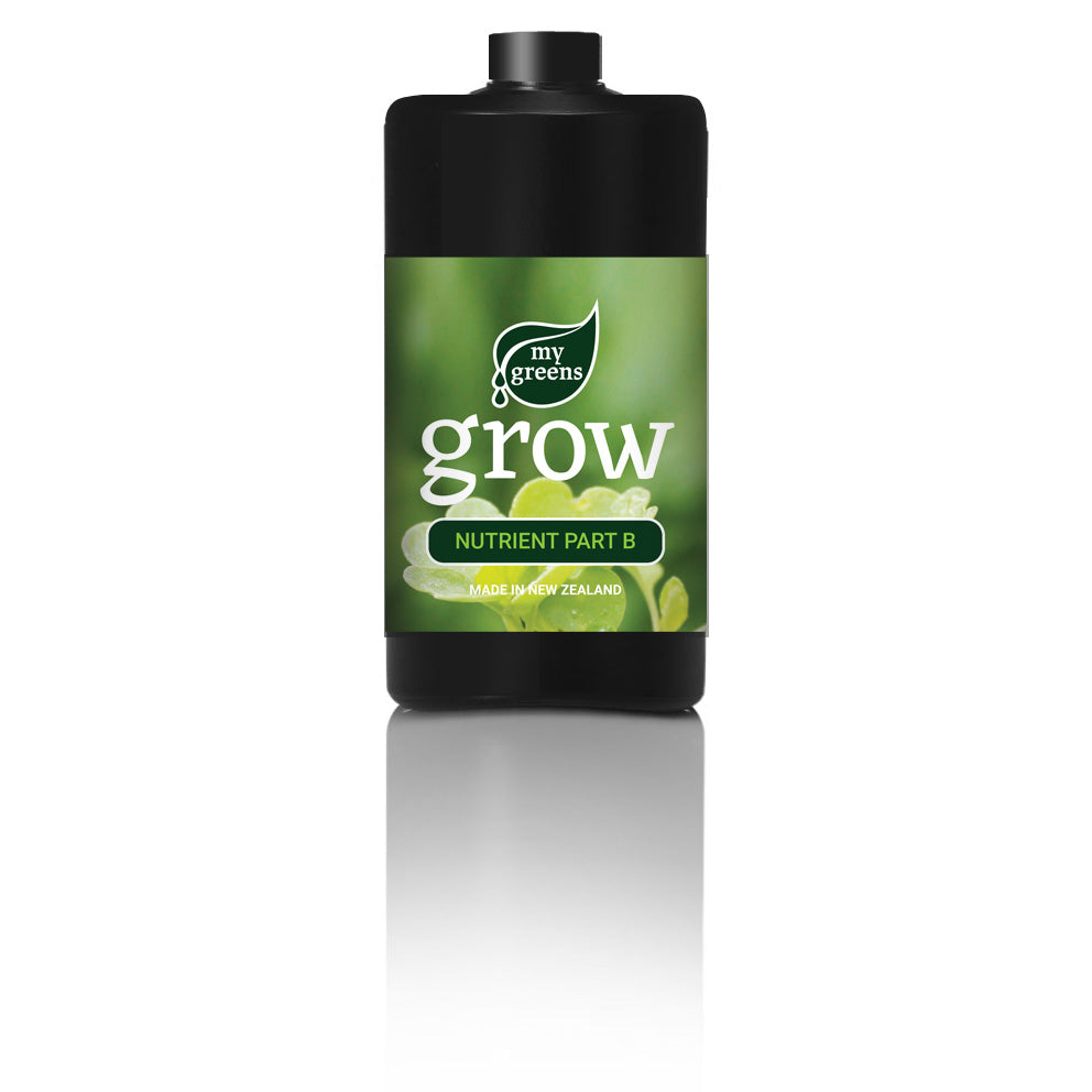 Grow Part B - Hydroponics Kits NZMy Greens Grow Nutrient Part B - Hydroponics Accessories.